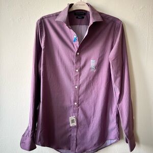 NWT Tommy Hilfiger Purple Dress Shirt Classic Style